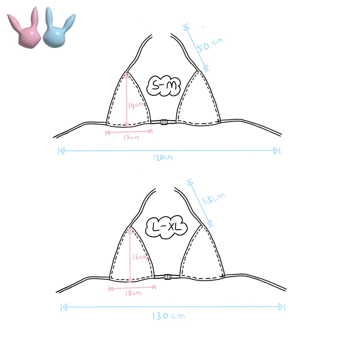 OG RYSKY Bunny Diamente Bikini (WHITE)