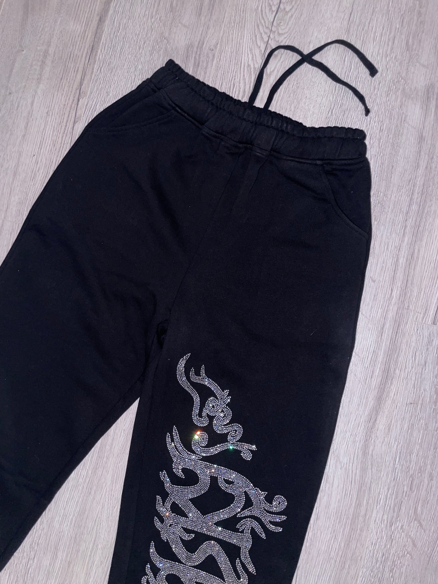 OG RYSKY Bunny Tracksuit Bottoms (BLACK)