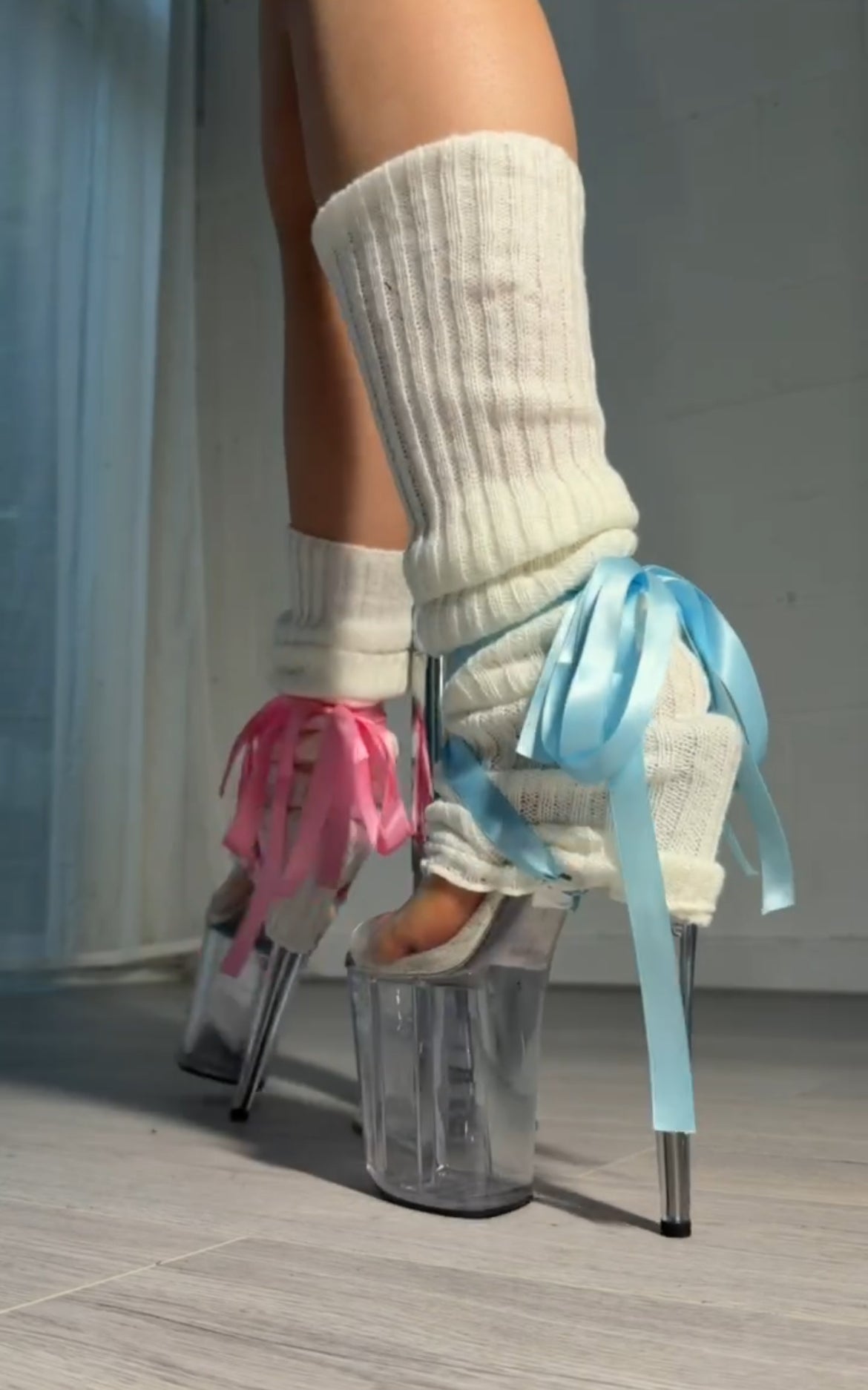 Leg Warmers + Assorted Ribbons (WHITE)