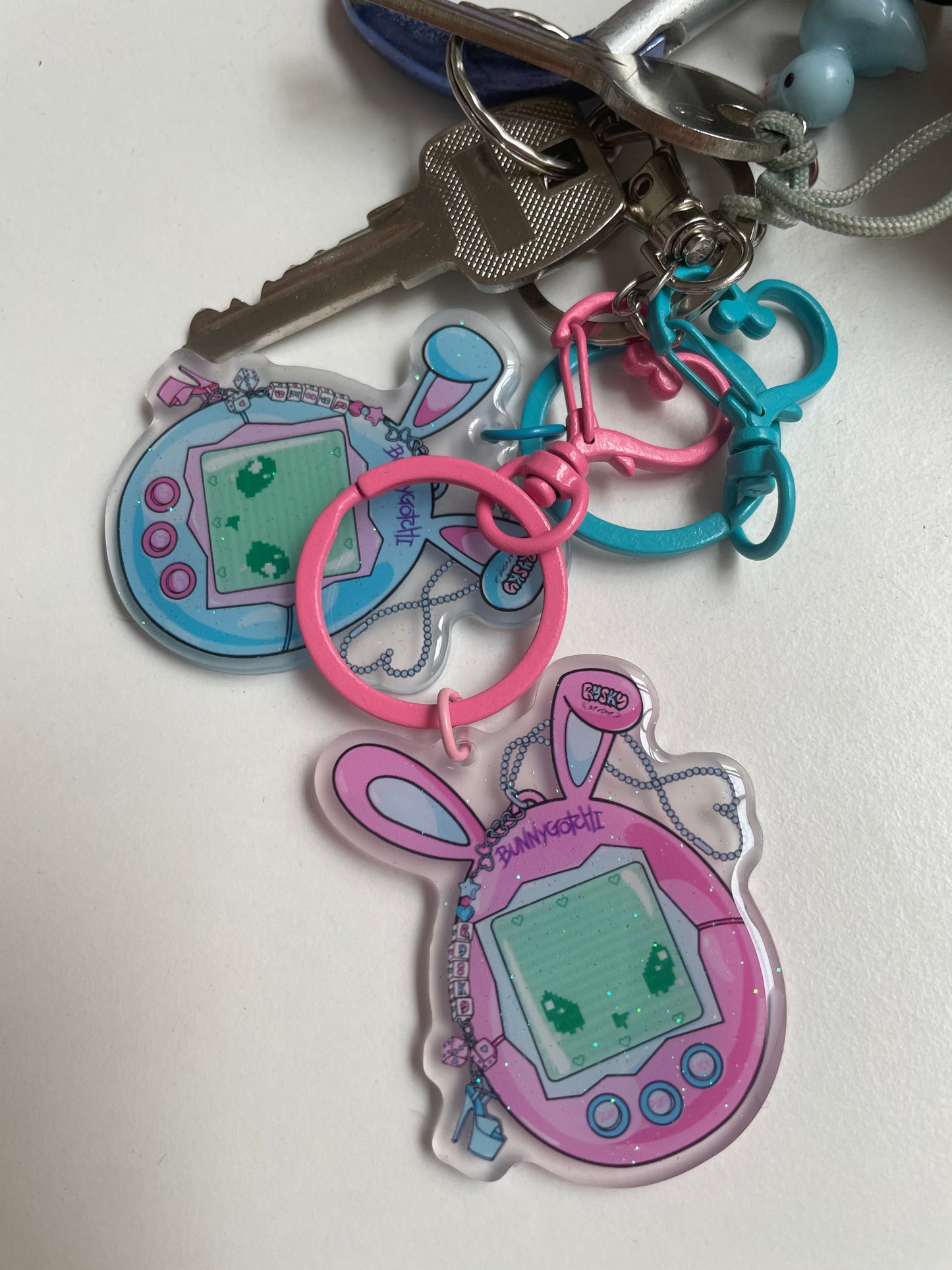 Bunnygotchi Keyring