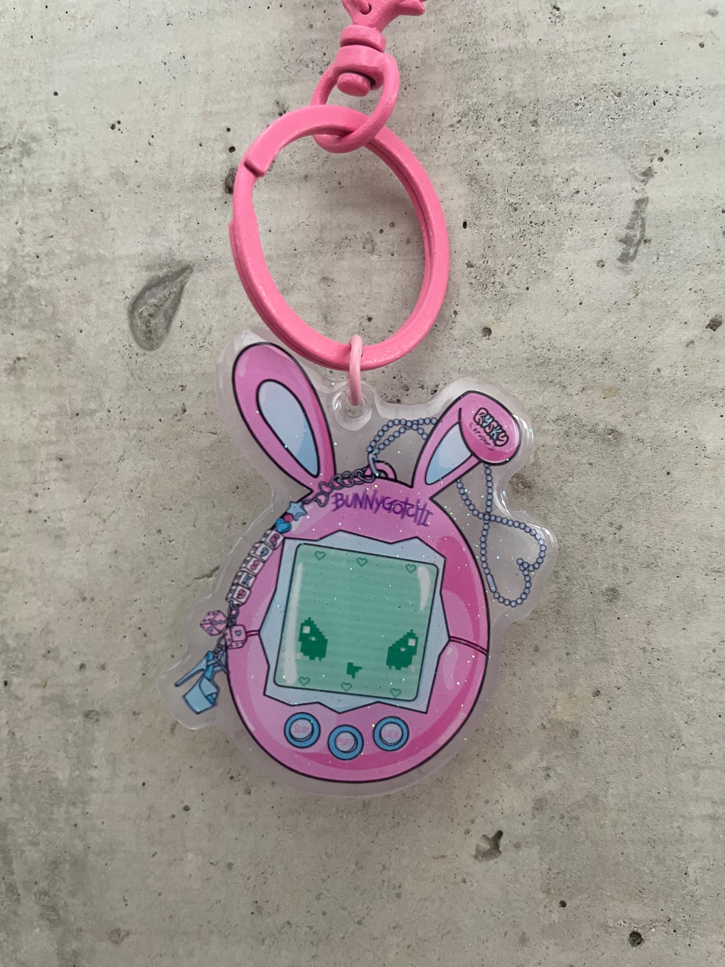Bunnygotchi Keyring
