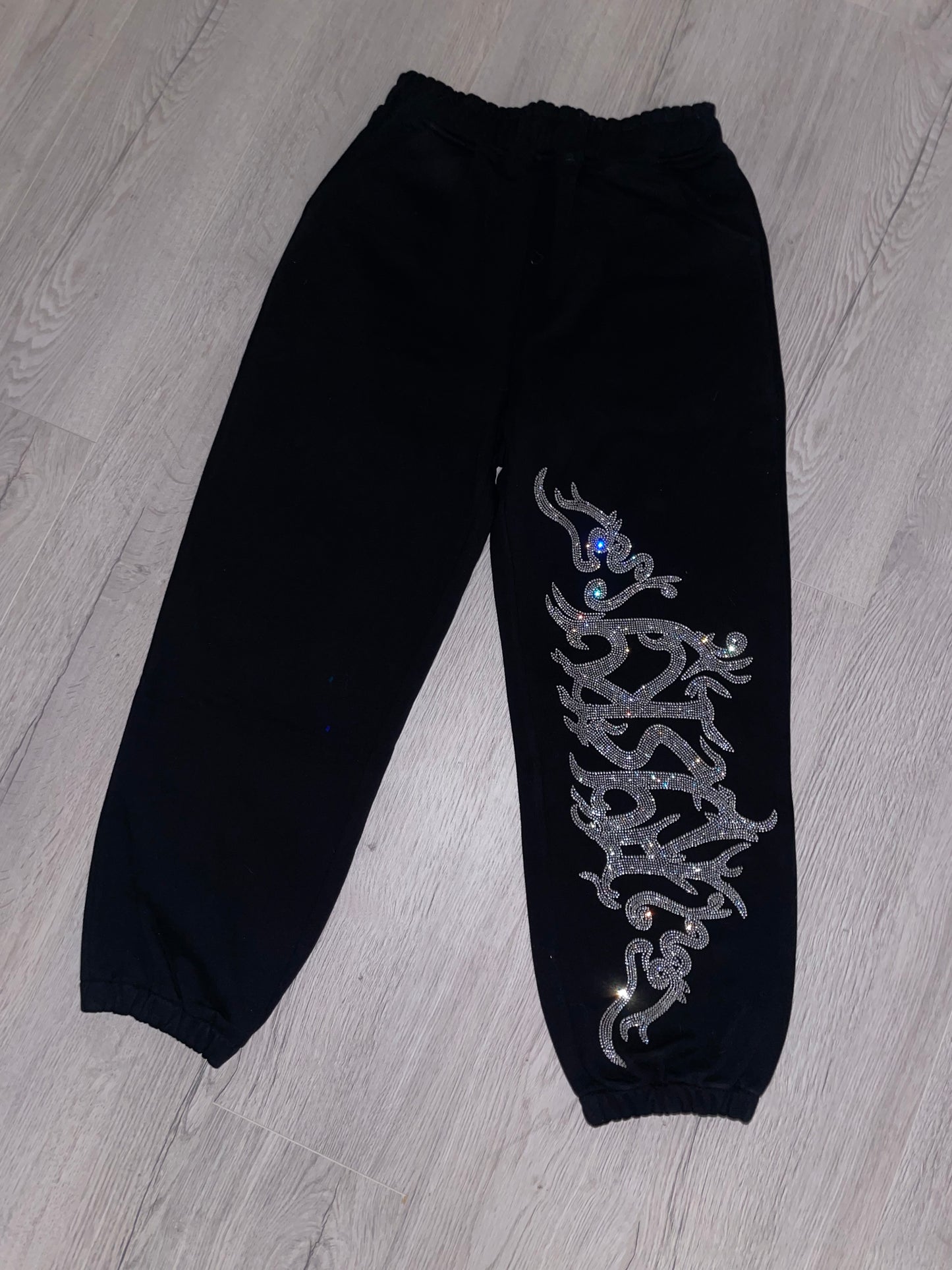 OG RYSKY Bunny Tracksuit Bottoms (BLACK)