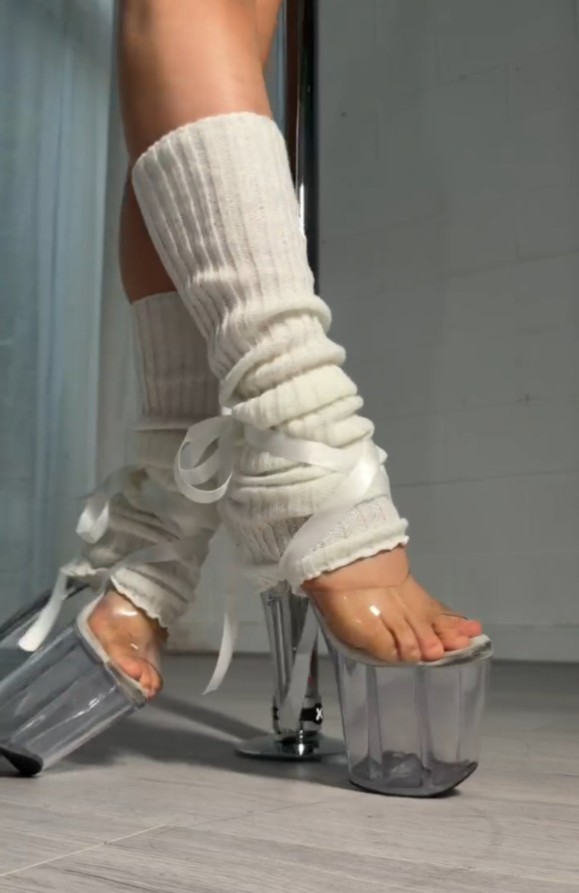 Leg Warmers + Assorted Ribbons (WHITE)