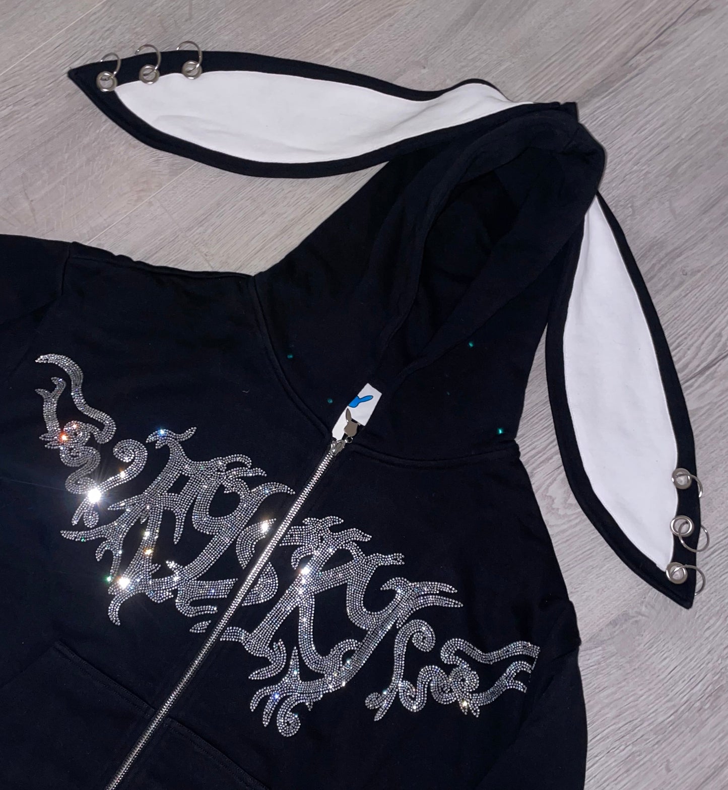 OG RYSKY Bunny Zip-up Hoodie (BLACK)