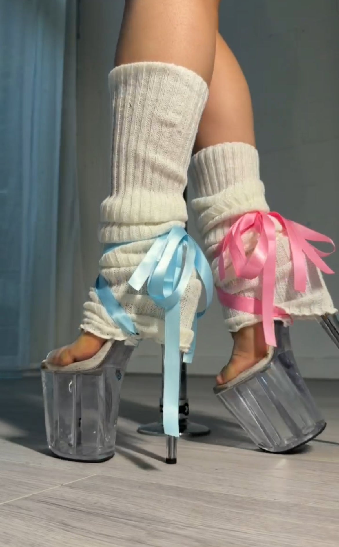 Leg Warmers + Assorted Ribbons (WHITE)