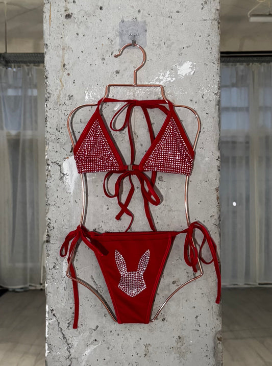 OG RYSKY Bunny Diamente Bikini (RED)